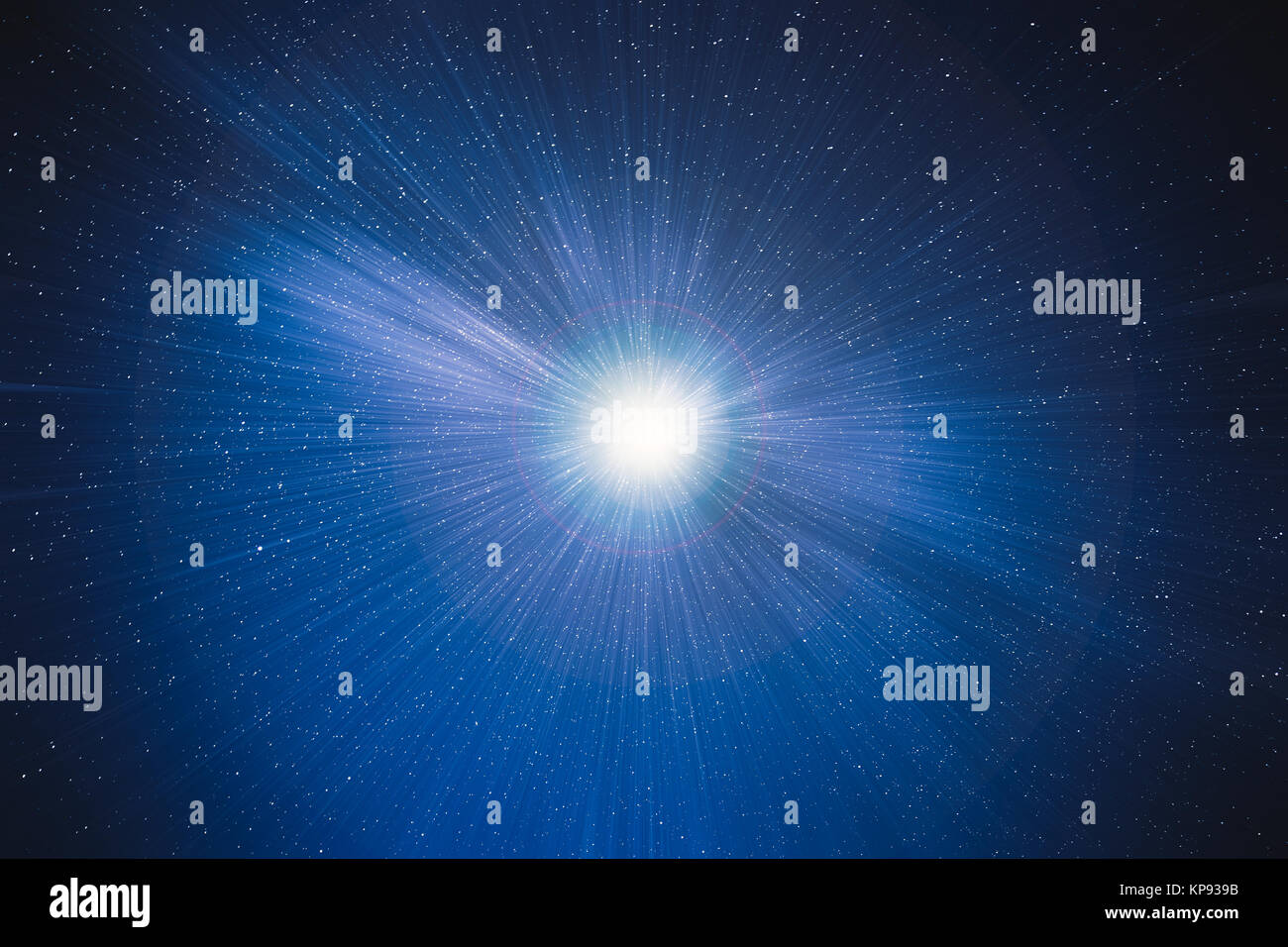 Étoile bleue ciel avec motion à proposer profondément dans Galaxy concept d'arrière-plan Banque D'Images