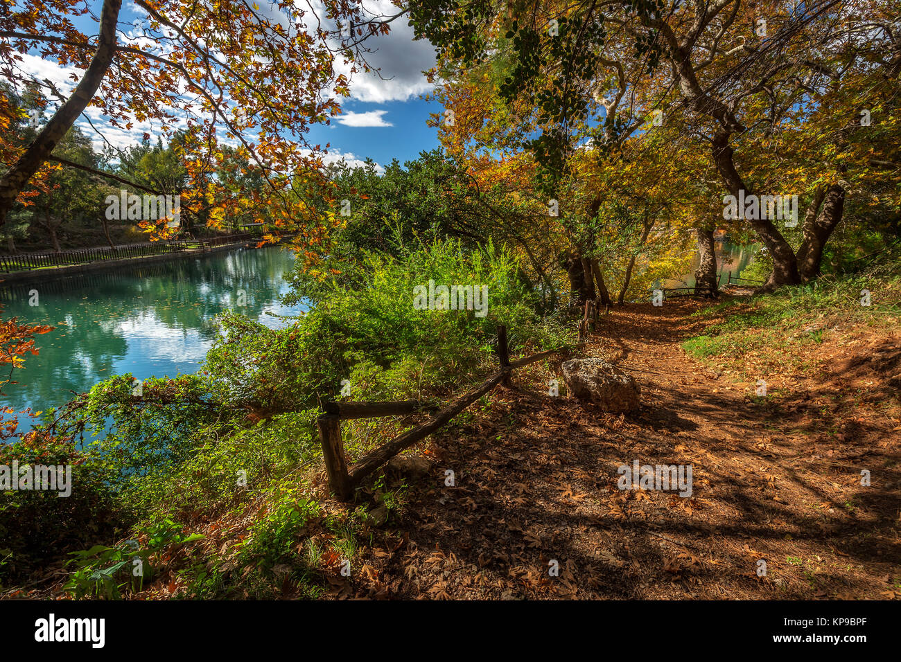 Lac de Votomos Zaros, Crète, Grèce Banque D'Images