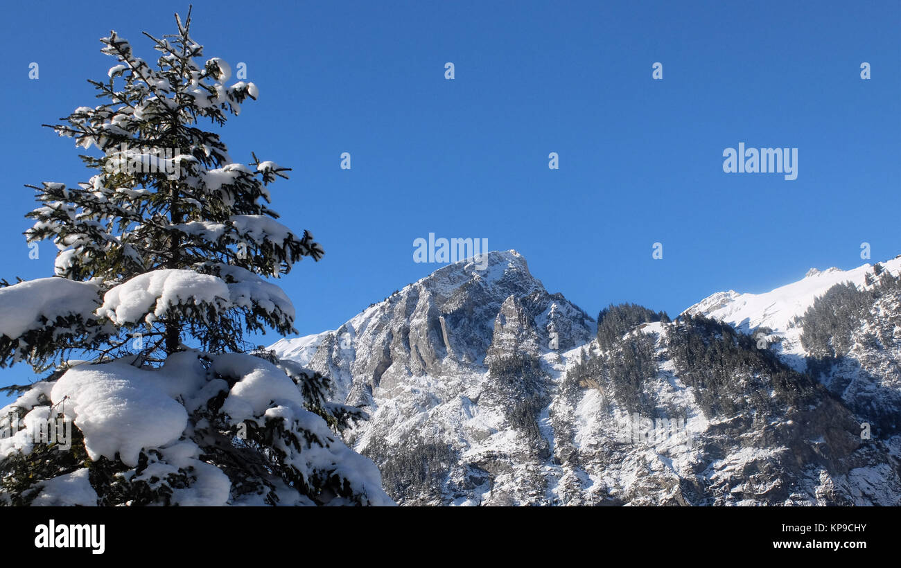 Hiver à Kandersteg Banque D'Images