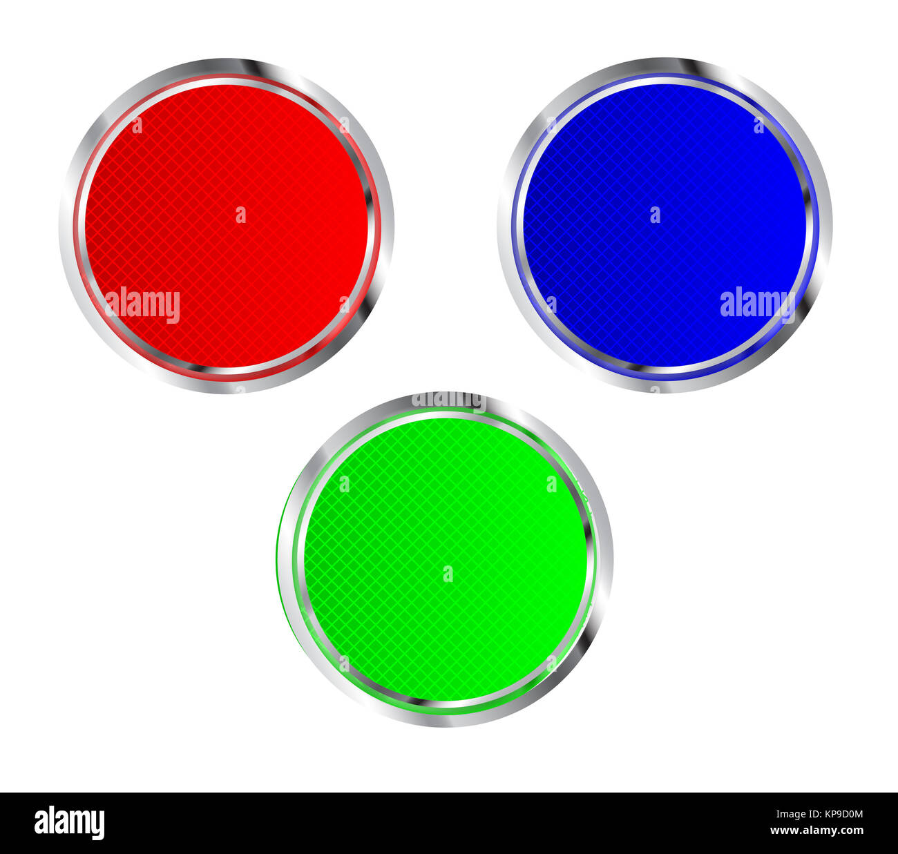 Icônes Web RVB ronde Banque D'Images