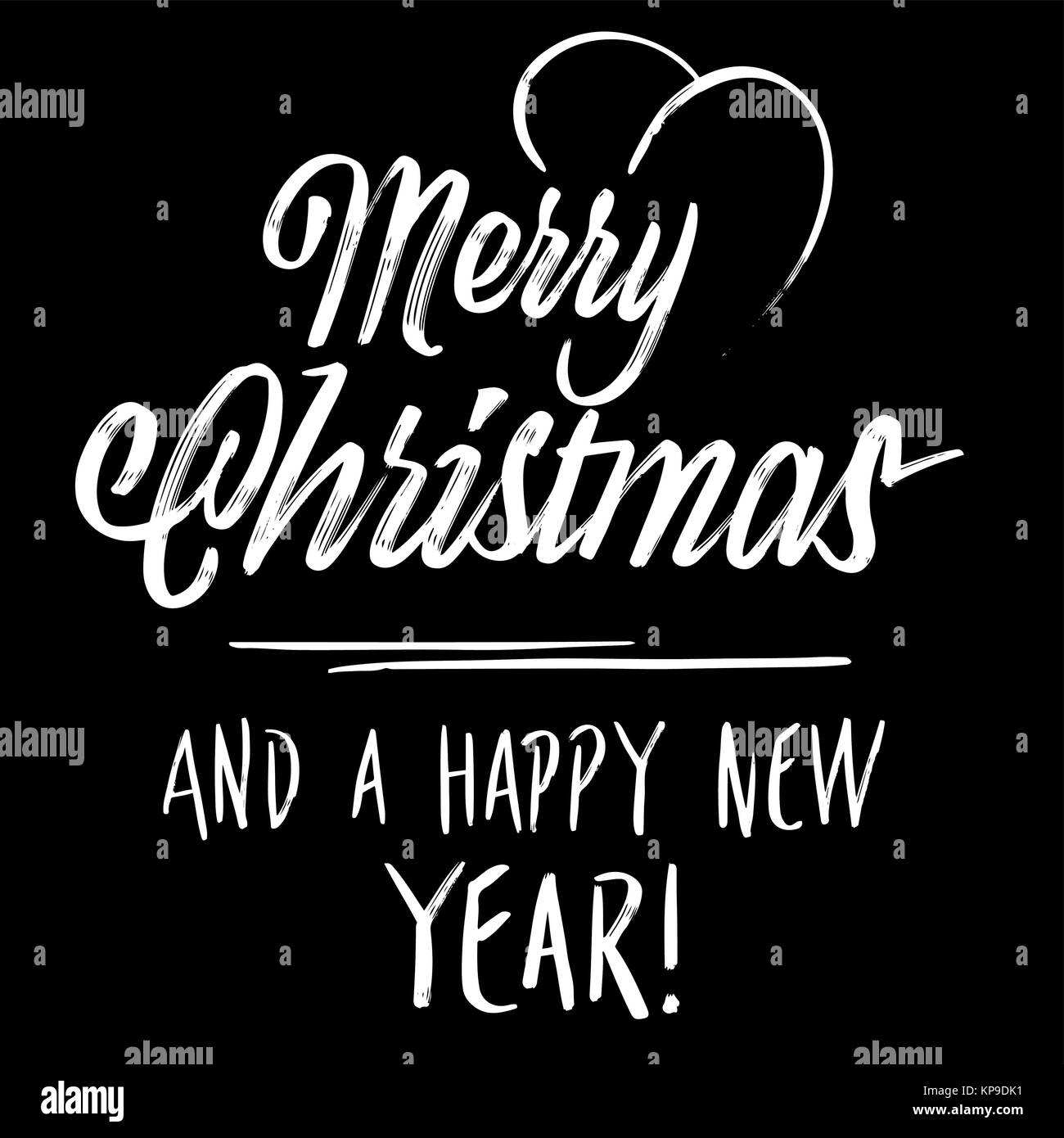 Joyeux Noël et une bonne année ! Lettrage typographique fait main. Croquis vecteur calligraphique. Illustration de Vecteur