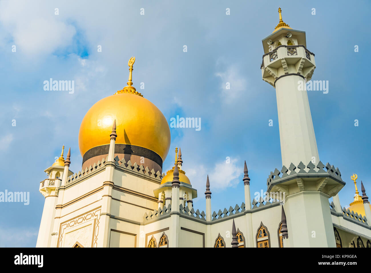 La Mosquée Sultan à Singapour, le quartier musulman à Kampong Glam de Singapour est une destination touristique populaire Banque D'Images