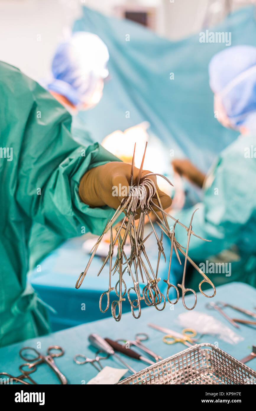 Le matériel chirurgical, en France. Banque D'Images