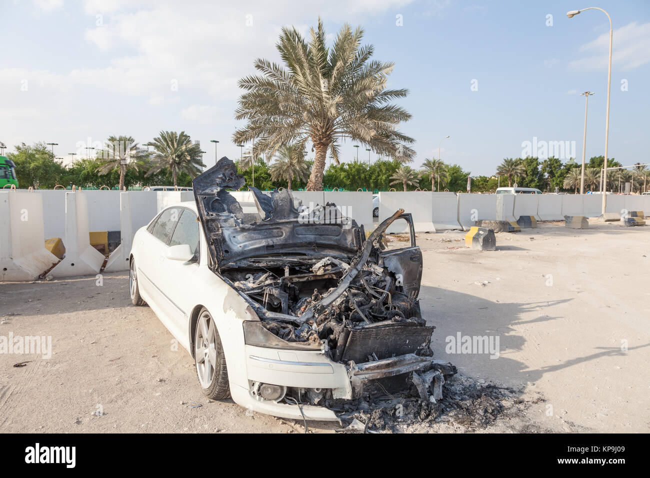 Burnt Out Solutions automobiles Banque D'Images