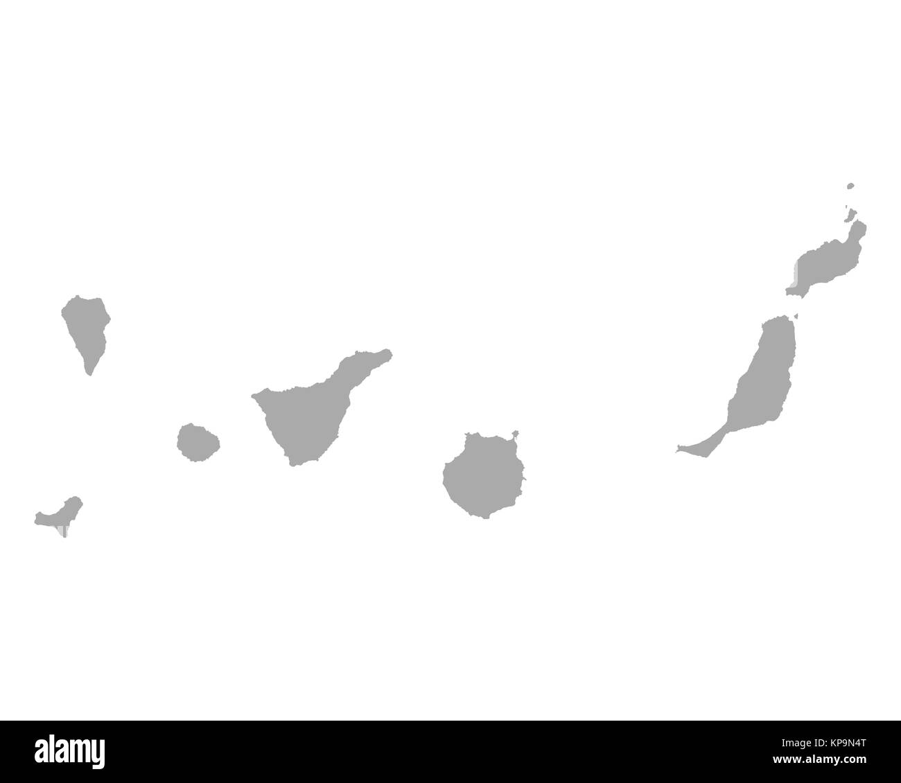 Karte der Kanarischen Inseln Banque D'Images