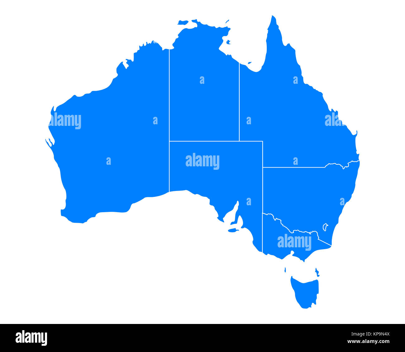 Carte de l'Australie Banque D'Images