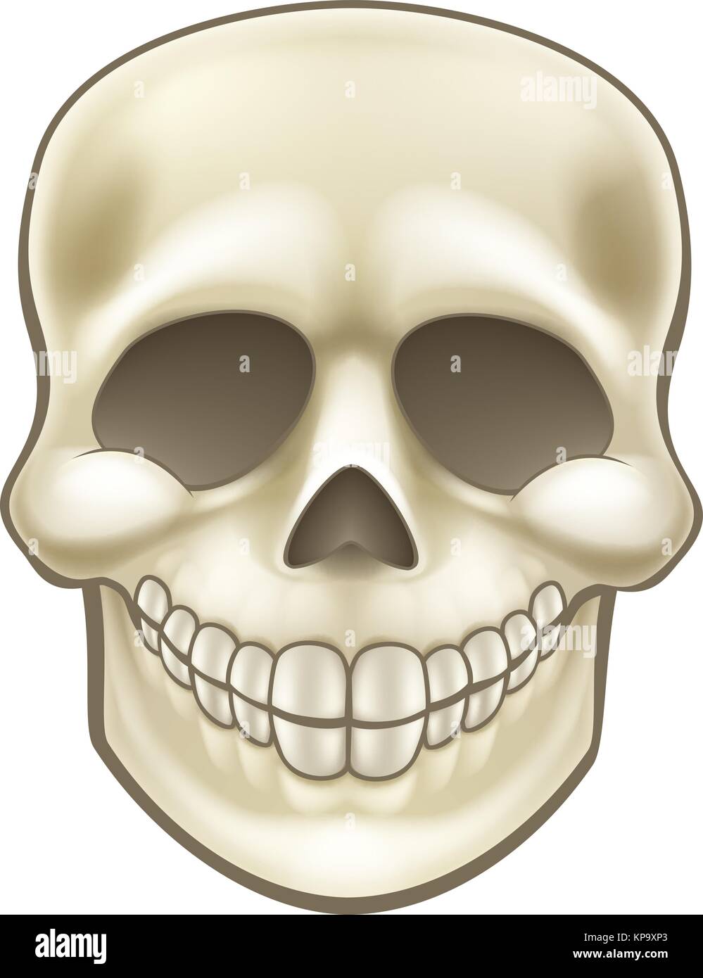 Crâne de dessin animé Illustration de Vecteur