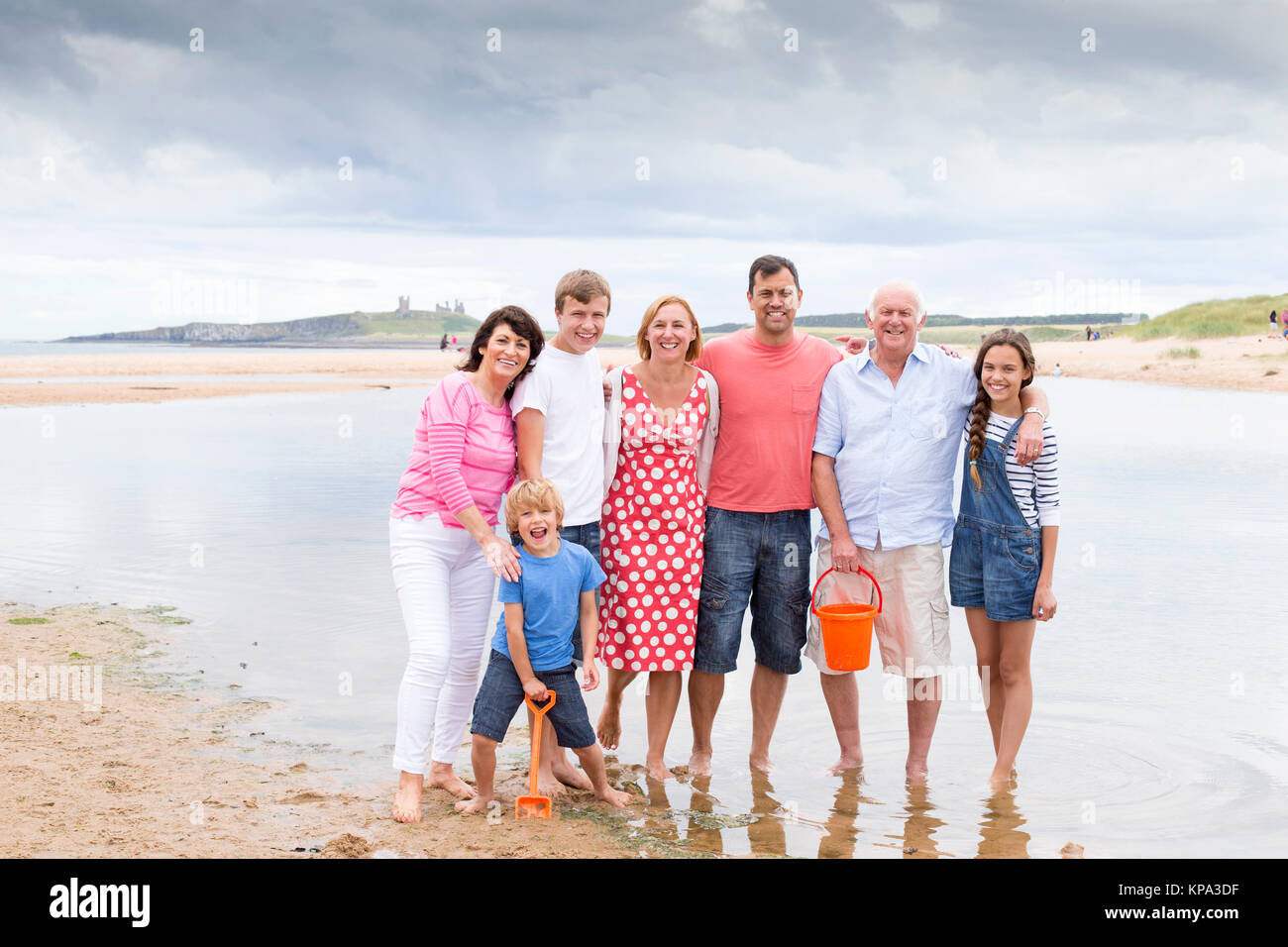 Famille à la plage Banque D'Images