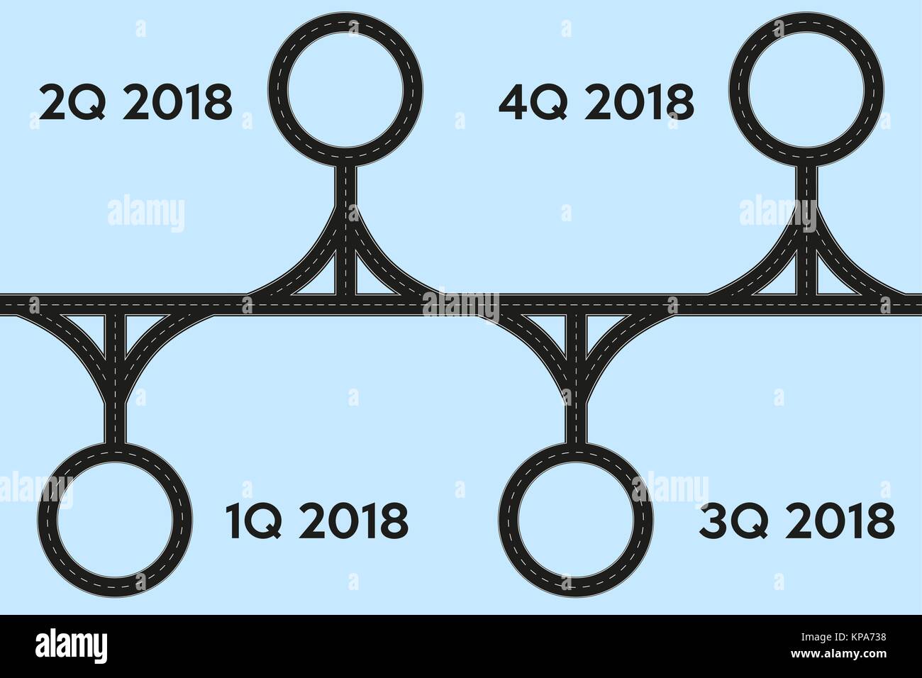 Business concept de timeline roadmap. Illustration de Vecteur