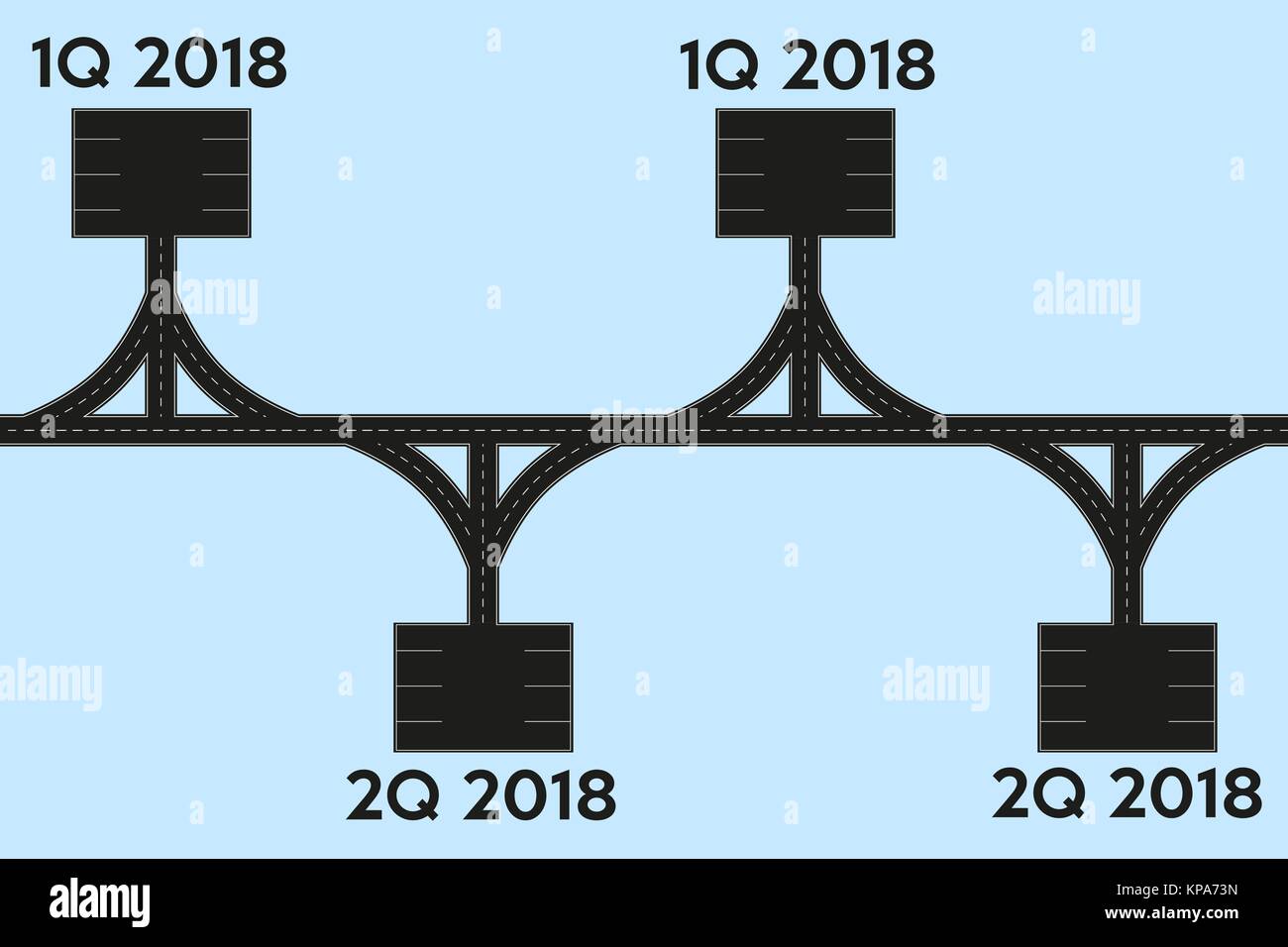 Business concept de timeline roadmap. Illustration de Vecteur