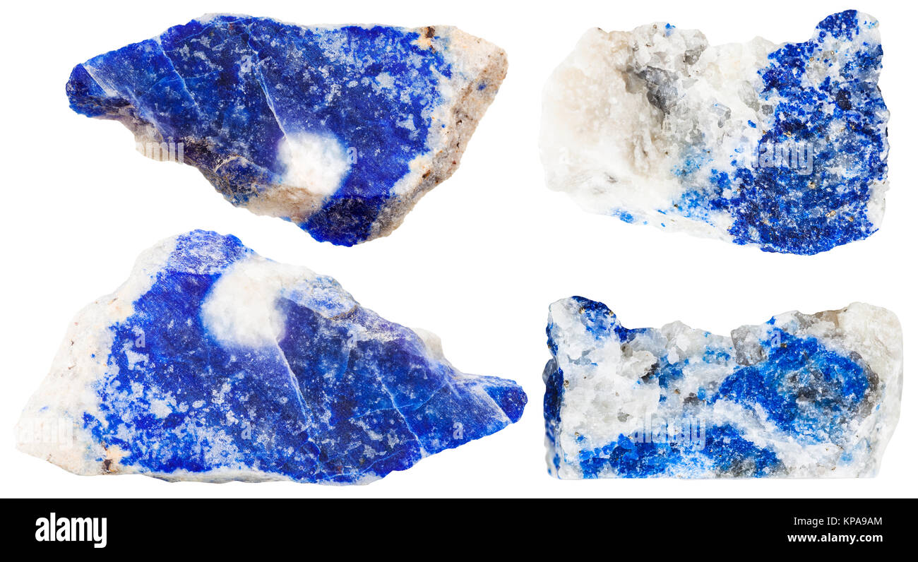 Divers la lazurite bleu foncé pierres minérales Banque D'Images