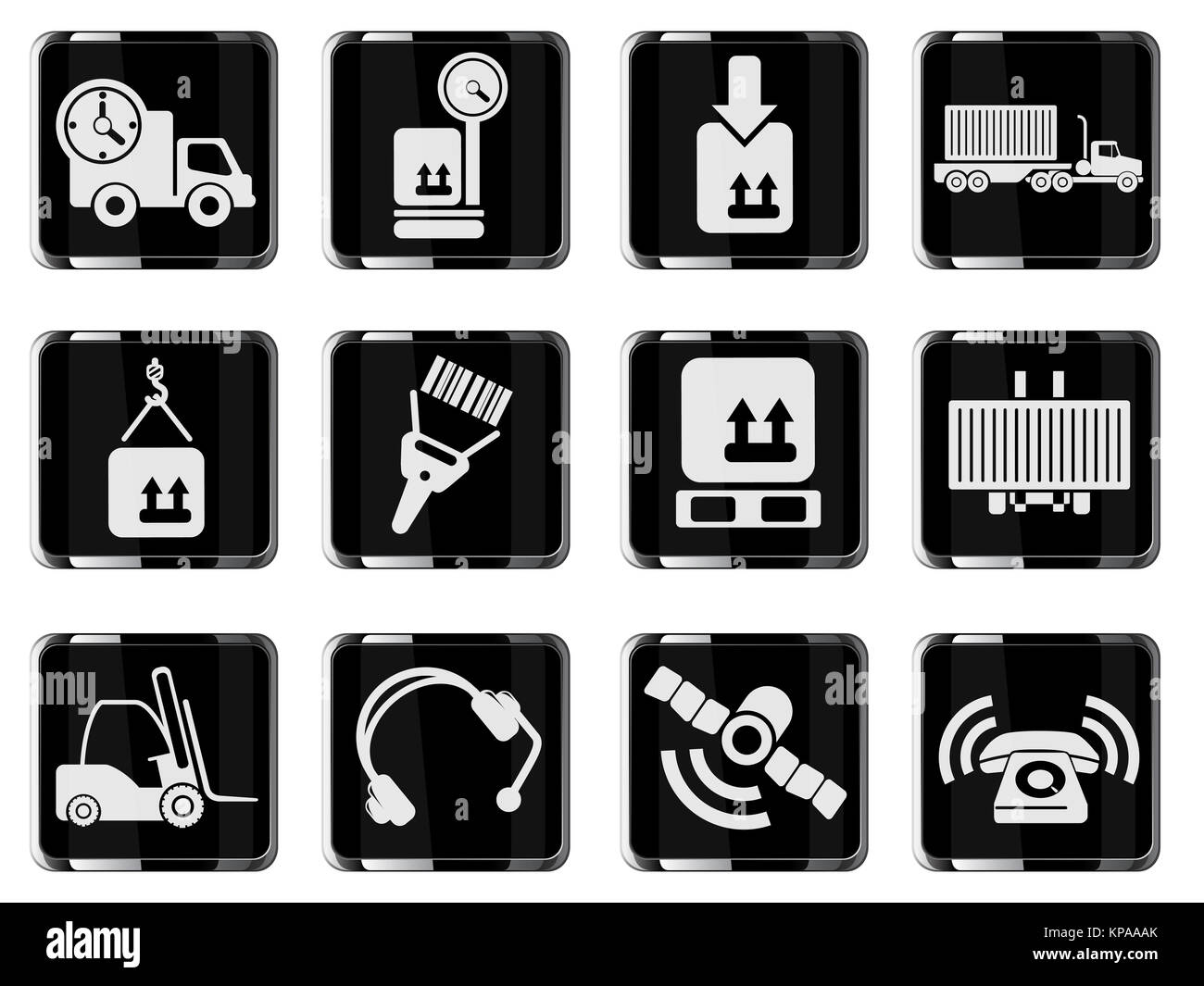 Icônes de logistique Banque D'Images