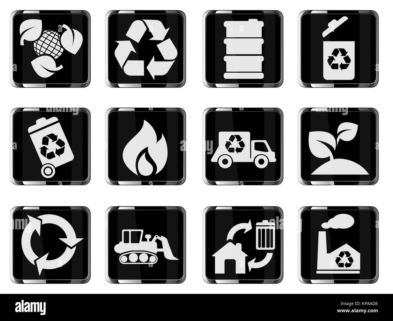 Recycler les symboles Banque D'Images