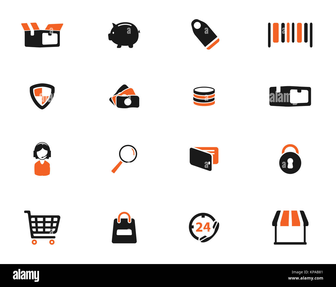 E-commerce icônes simplement Banque D'Images