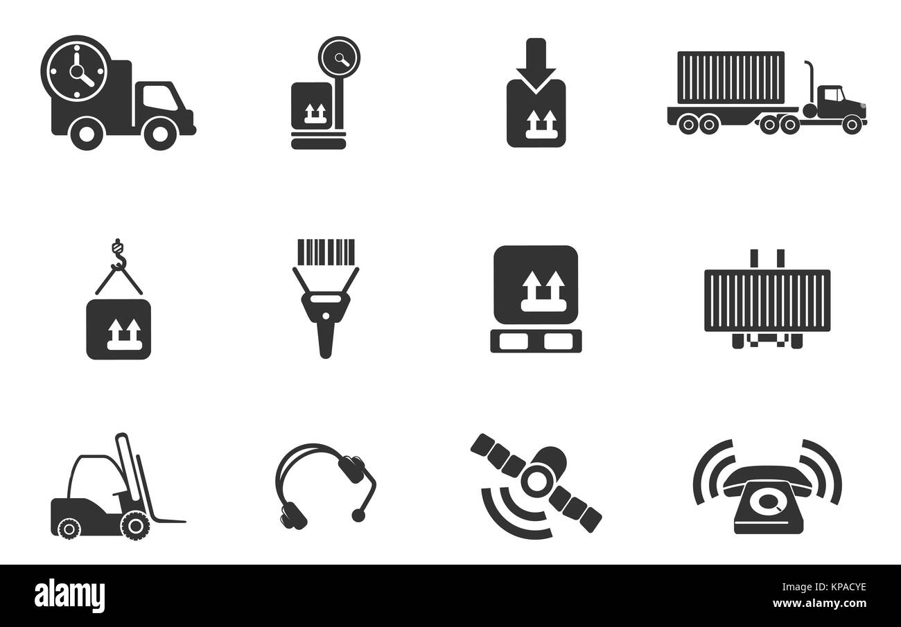 Icônes de logistique Banque D'Images