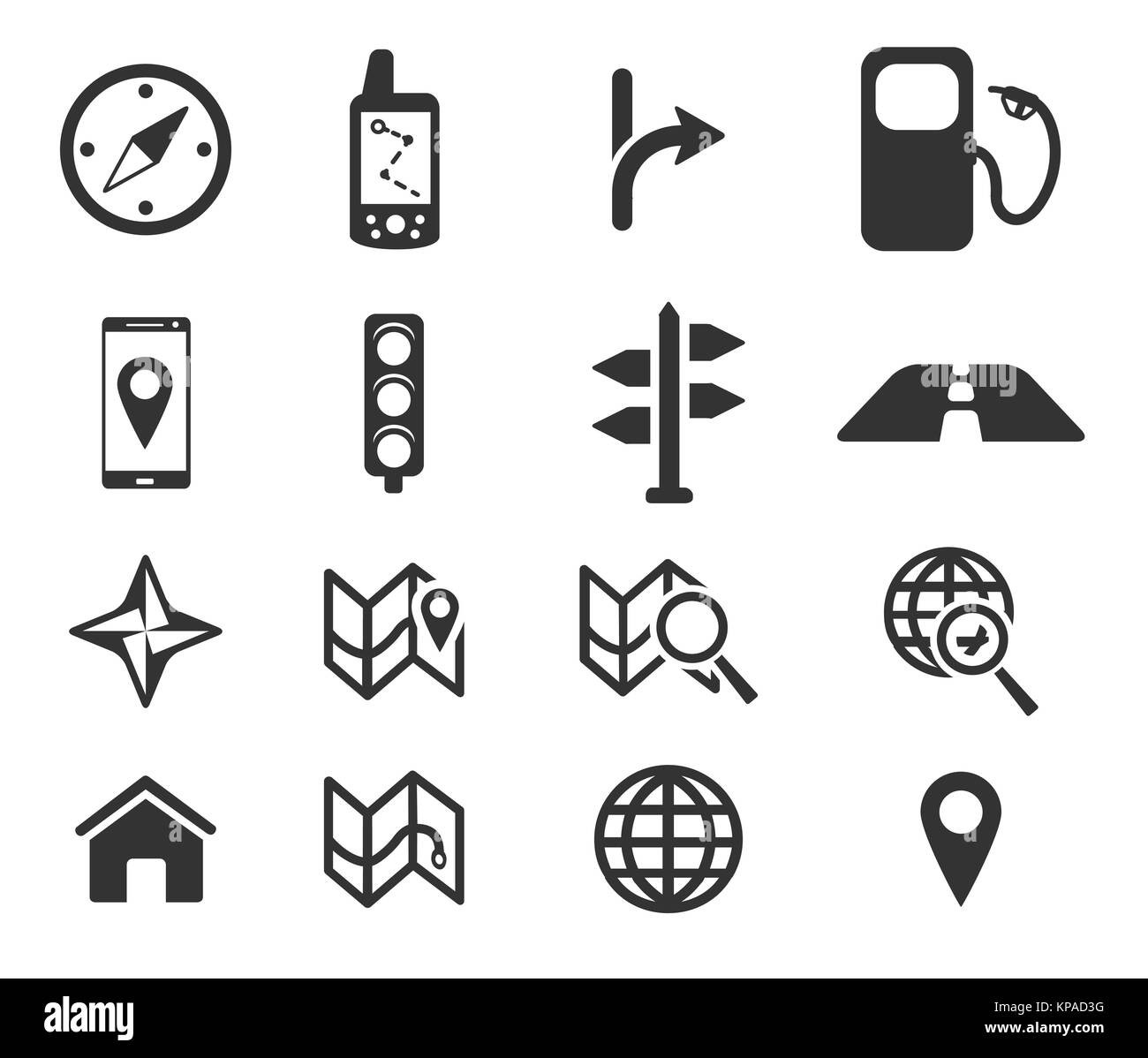 Icônes simplement Navigation Banque D'Images