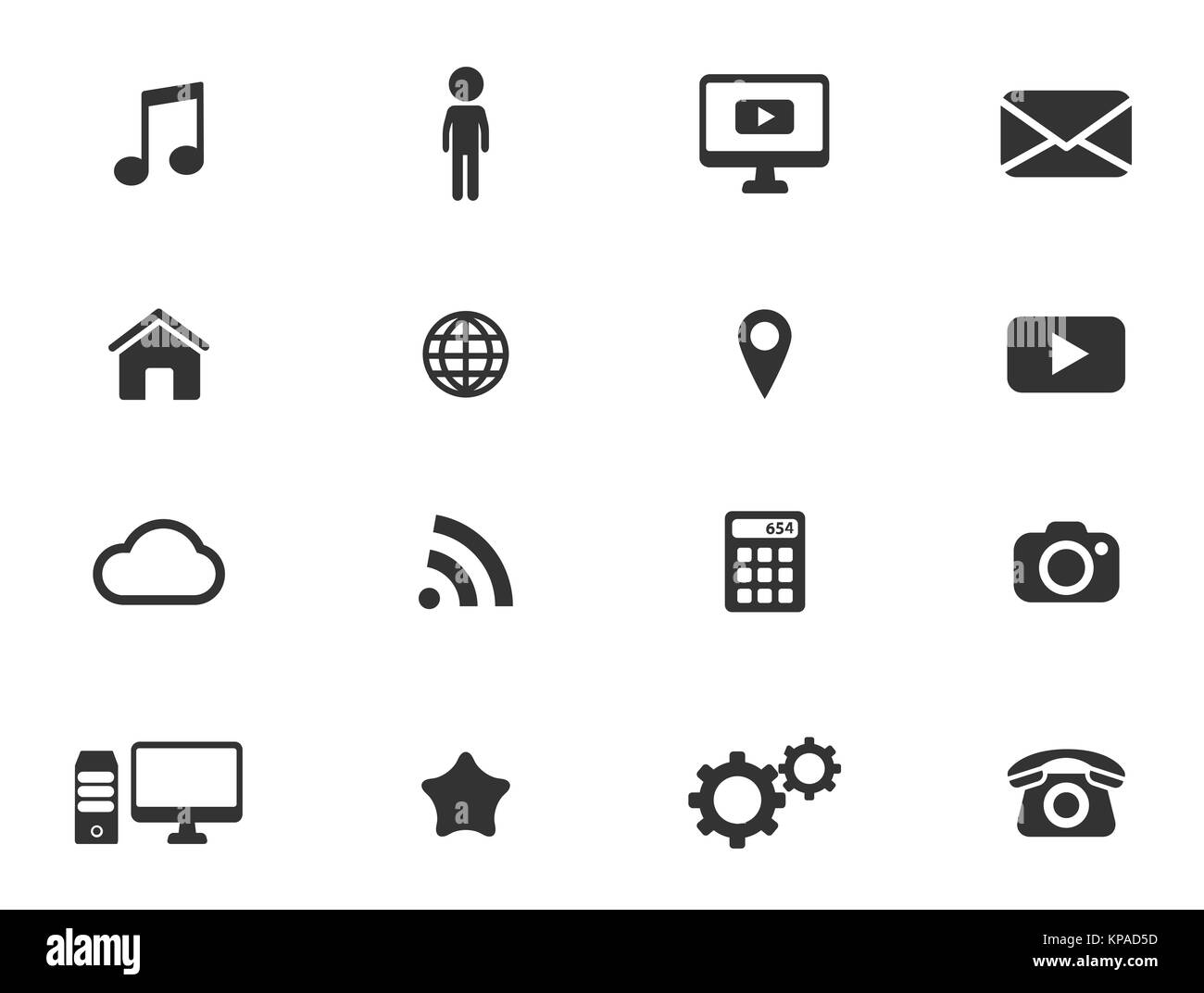 Social media icons simplement Banque D'Images