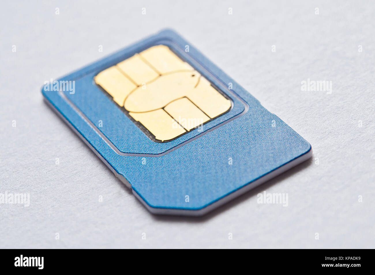 Carte SIM pour téléphone mobile isolé Banque D'Images