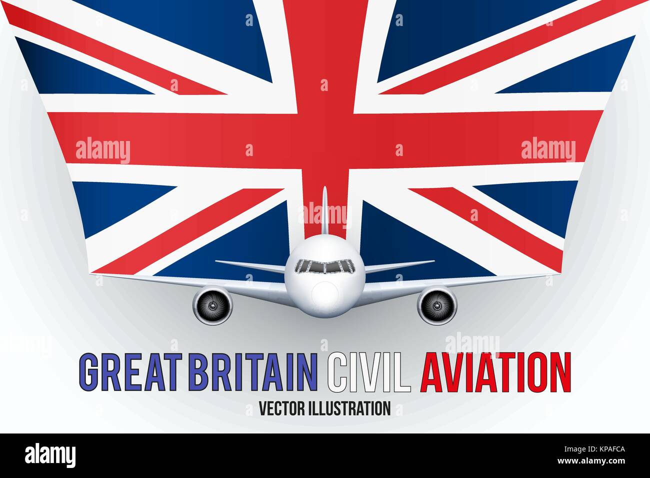 Avec le drapeau de l'aviation civile Illustration de Vecteur