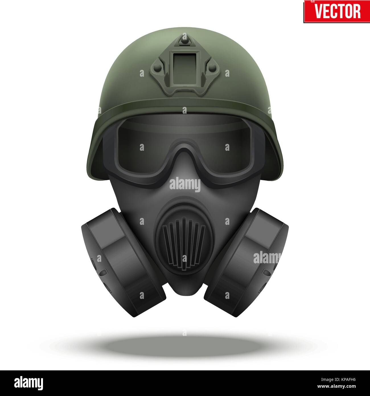 Masque à gaz militaire Banque d'images vectorielles - Alamy