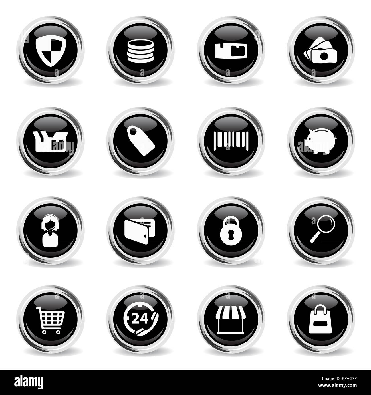 E-commerce icônes simplement Banque D'Images