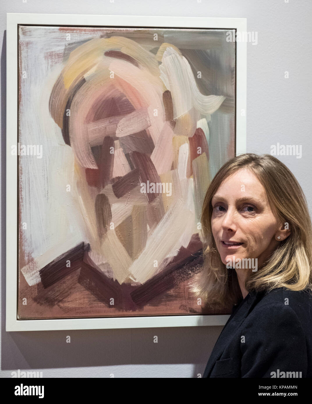 Edinburgh, Ecosse, Royaume-Uni. 14 Décembre, 2017. Lucy Stopford et sa peinture Portrait du Dr Tim Moreton au portrait Award 2017 BP qui s'ouvre à la Scottish National Portrait Gallery le 16 décembre 2017. Credit : Iain Masterton/Alamy Live News Banque D'Images