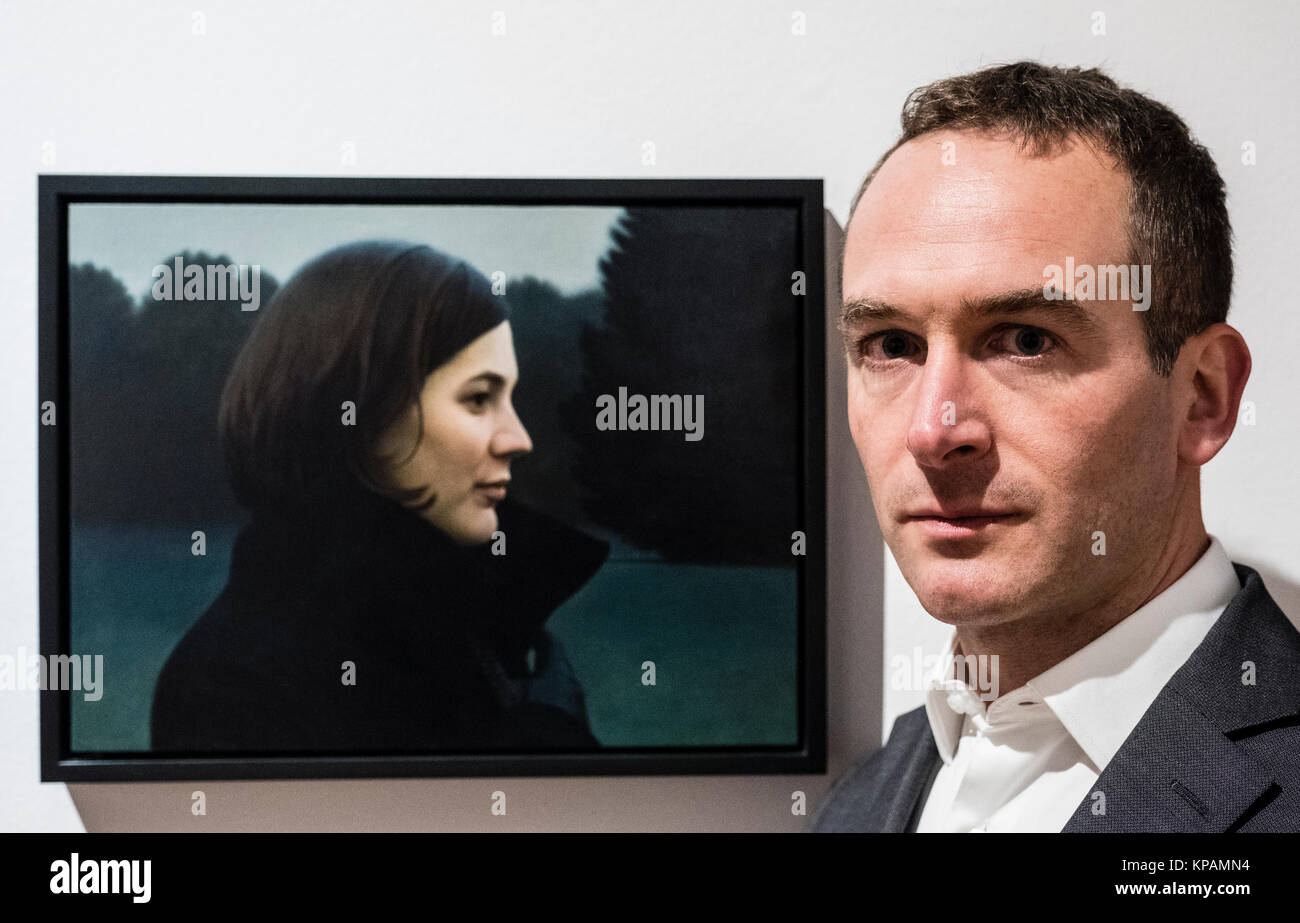 Edinburgh, Ecosse, Royaume-Uni. 14 Décembre, 2017. Artiste Thomas Ehretsmann et sa peinture Double portrait à la BP Portrait Award 2017exposition qui s'ouvre à la Scottish National Portrait Gallery le 16 décembre 2017. Credit : Iain Masterton/Alamy Live News Banque D'Images