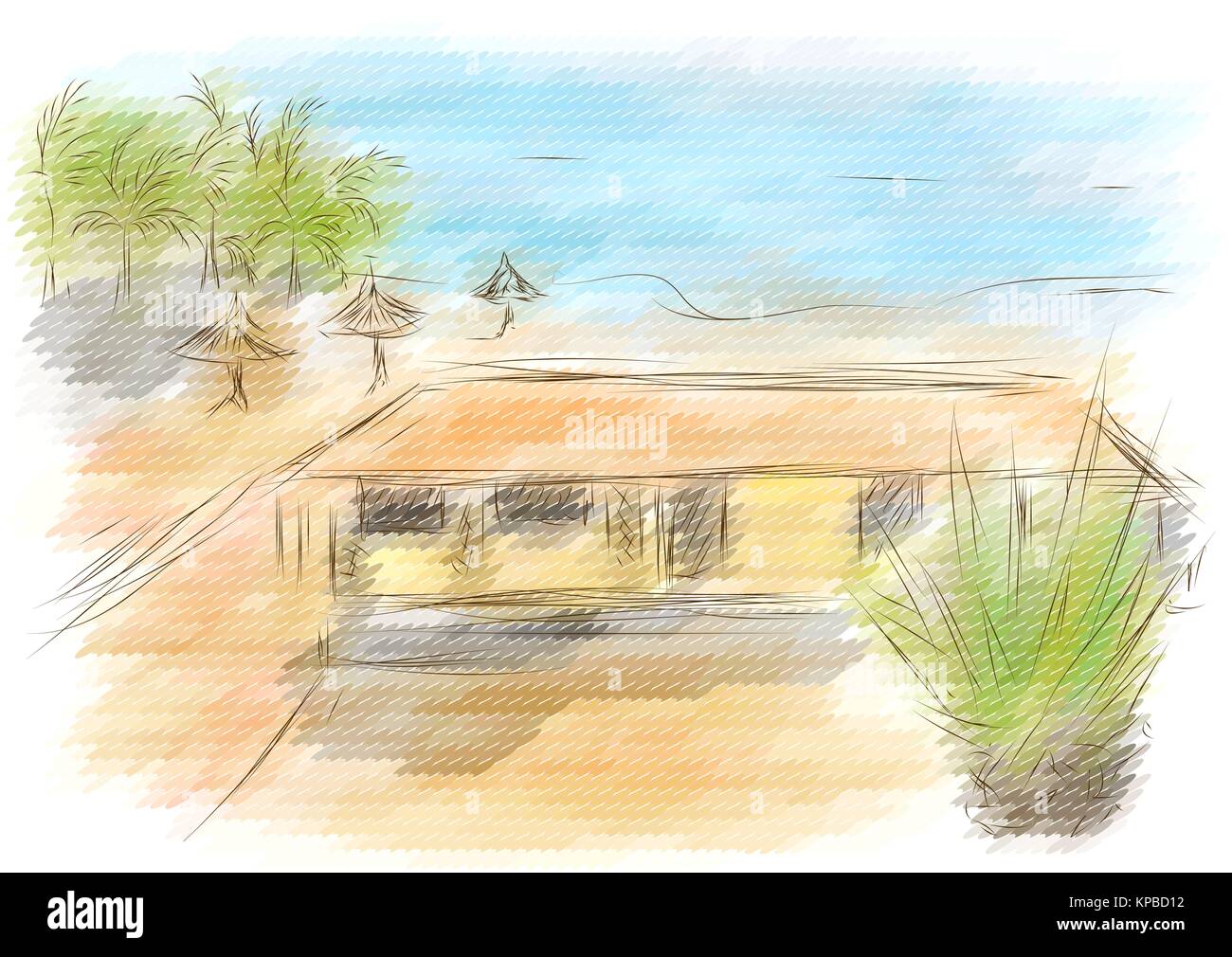 Abomey abstract illustration sur fond multicolore Illustration de Vecteur Abomey abstract illustration sur fond multicolore Illustration de Vecteur