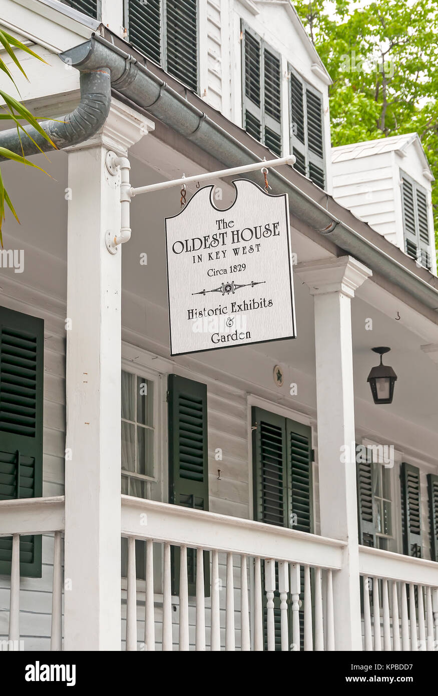 Plus ancienne maison de Key West construit 1829, Key West, Floride Banque D'Images