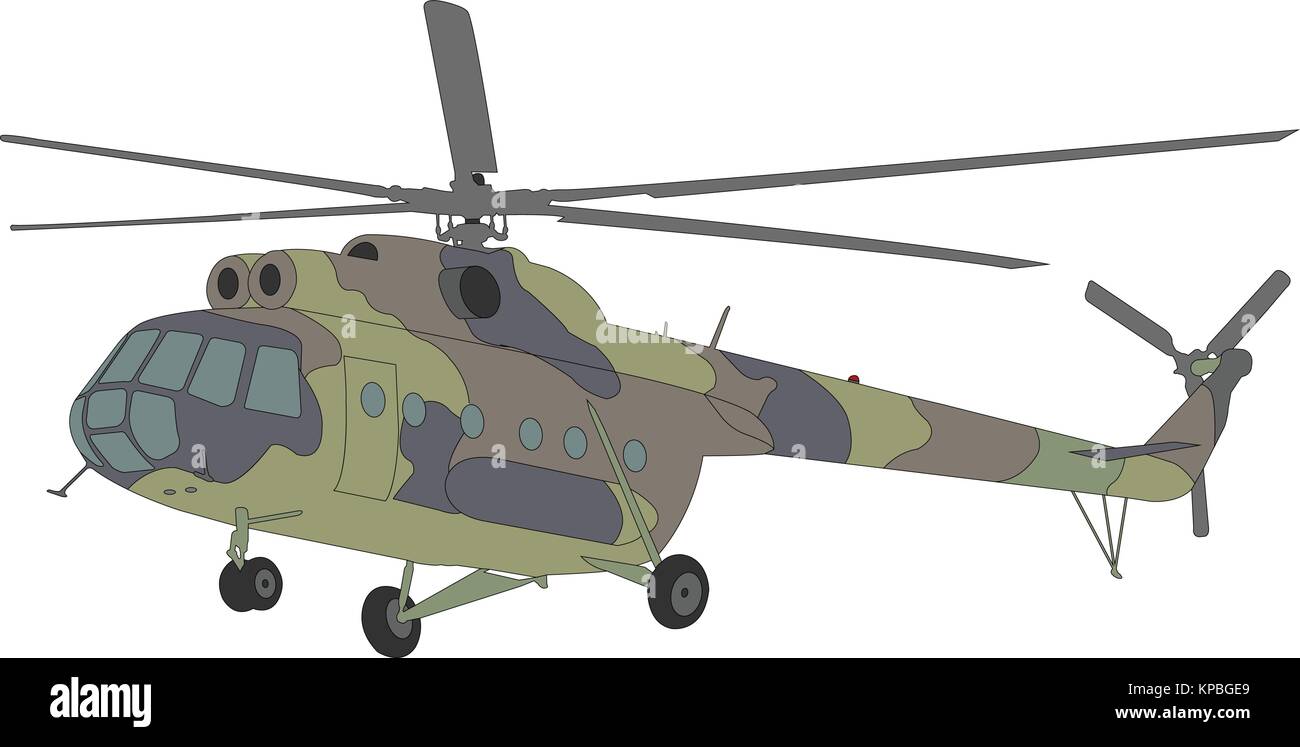 L'hélicoptère Mi-8 - vector illustration Illustration de Vecteur