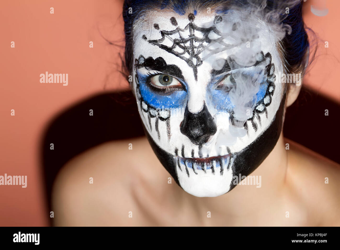 De l'Halloween crâne en sucre Santa Muerte concept. Banque D'Images