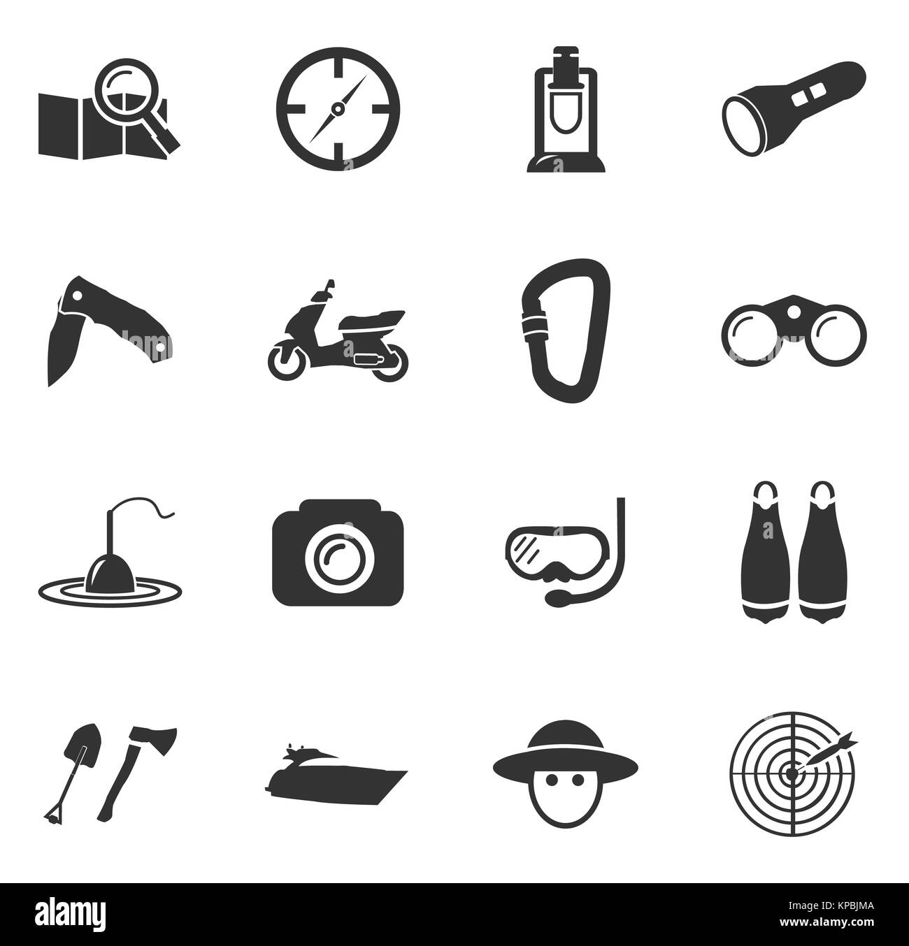 Icônes de loisirs actifs Banque D'Images