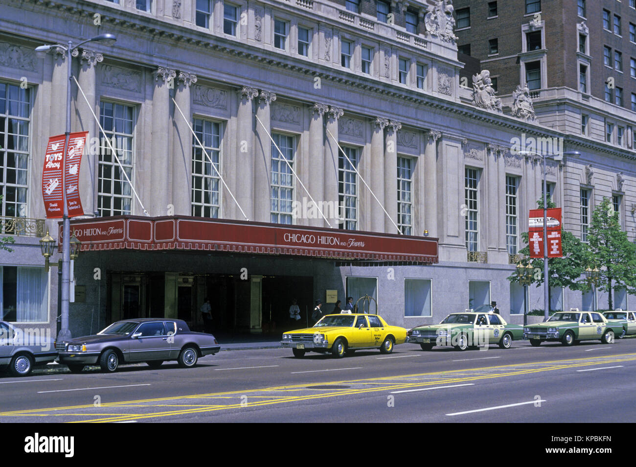 Historique 1988 CHICAGO HILTON AND TOWERS CHICAGO ILLINOIS USA Banque D'Images