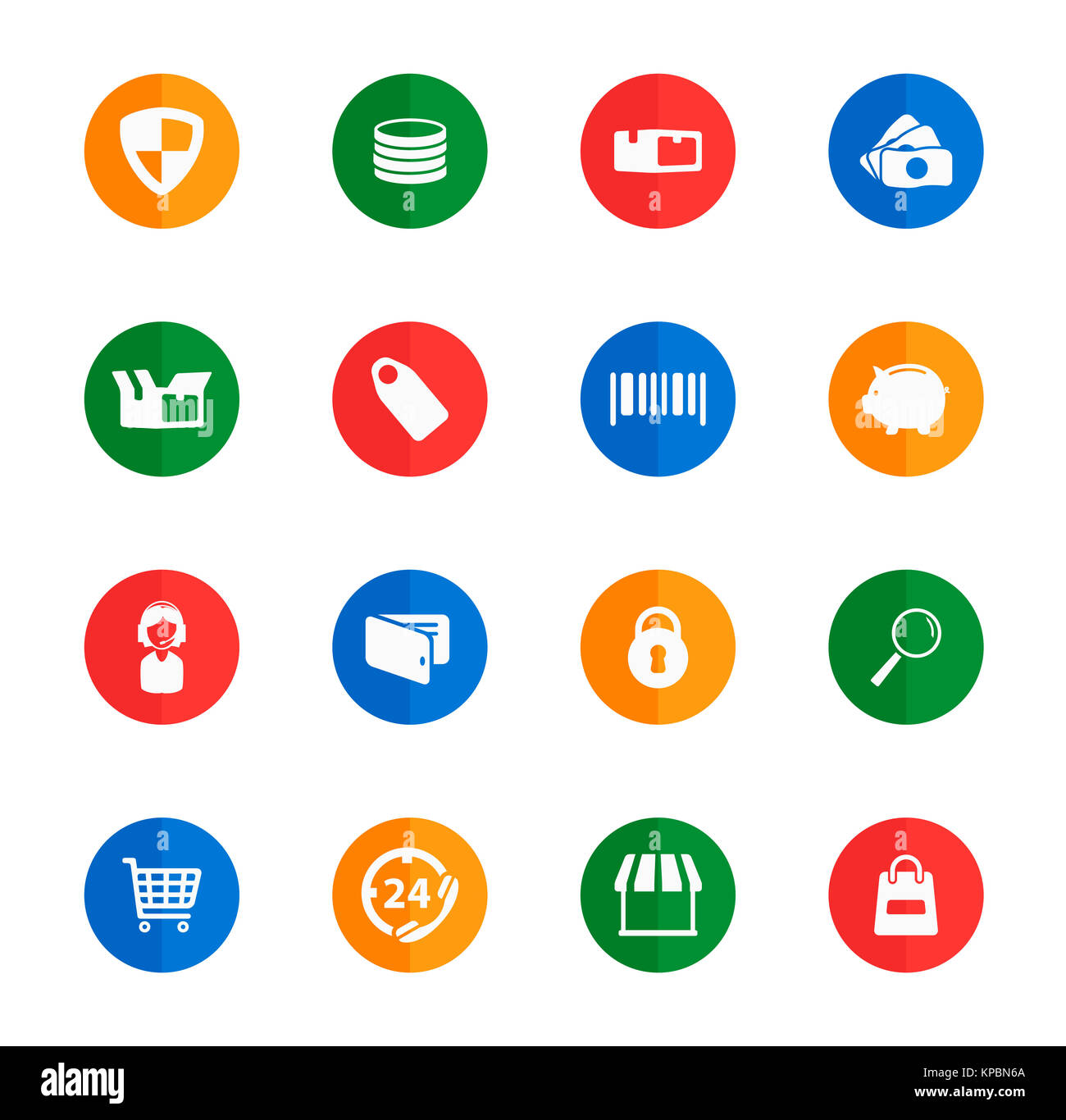 E-commerce icônes simplement Banque D'Images