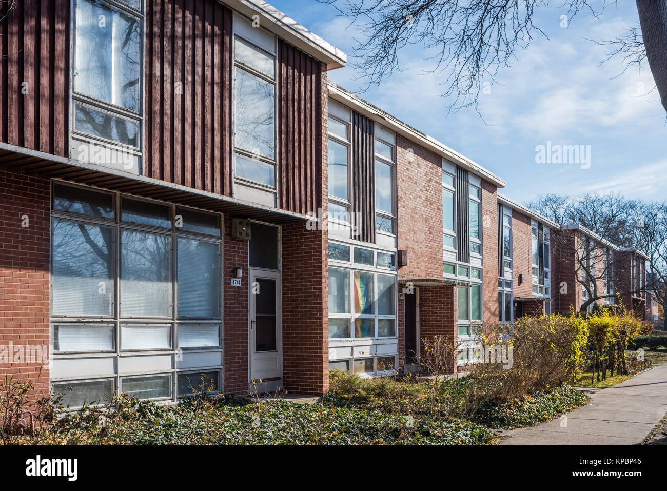 Maisons modernistes dans Hyde Park Banque D'Images