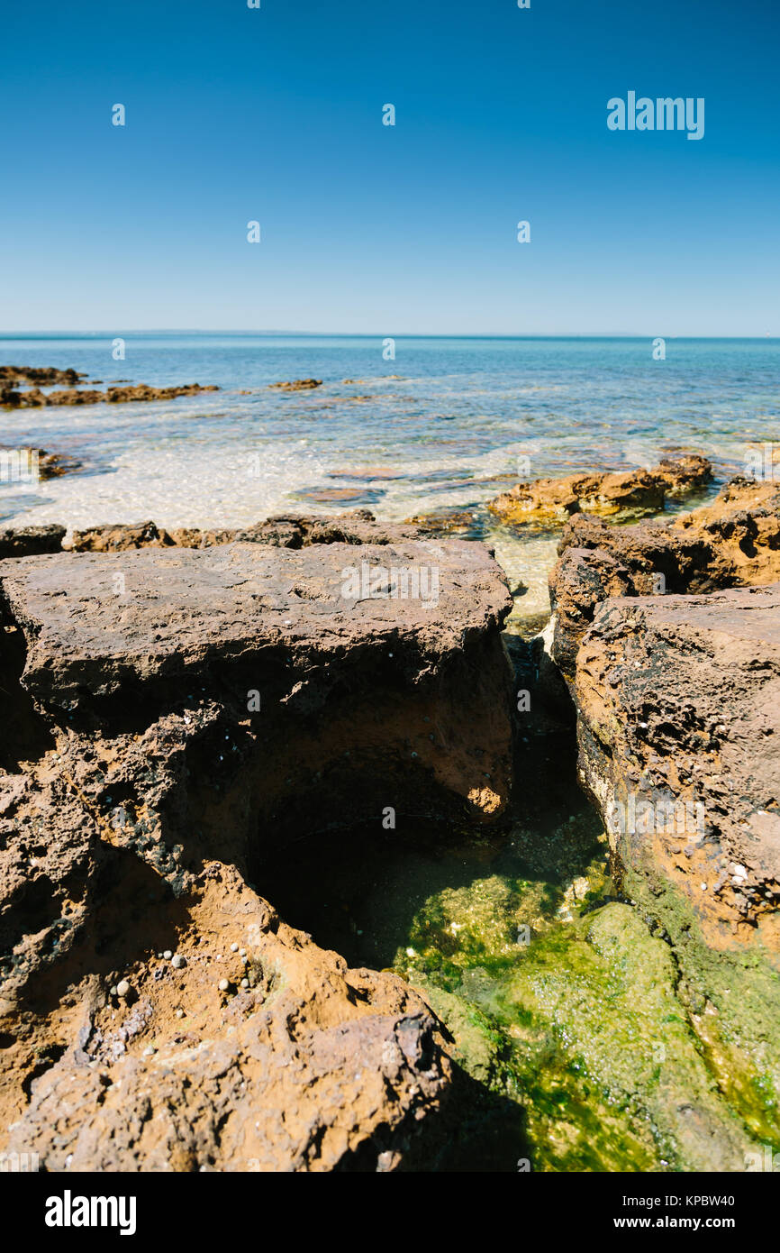 Formations rocheuses côtières à Melbourne Banque D'Images