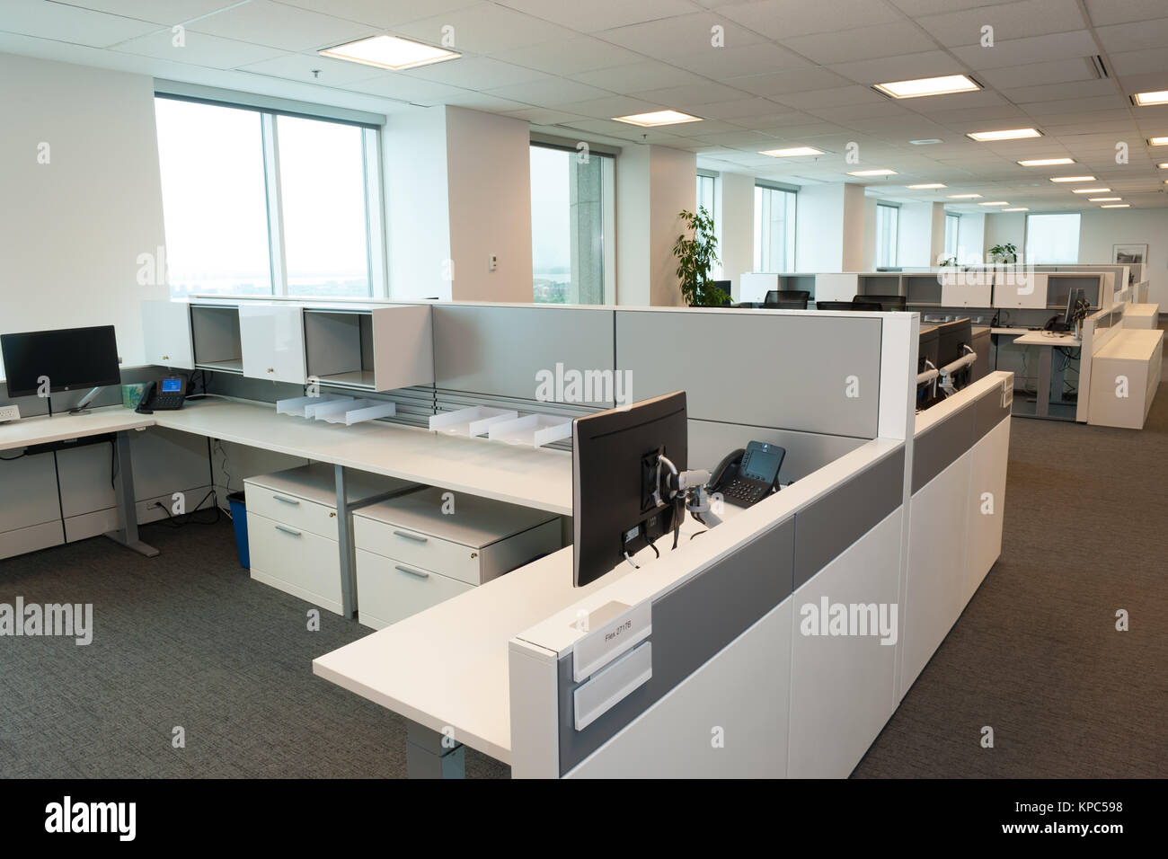Concept open office interior. Banque D'Images