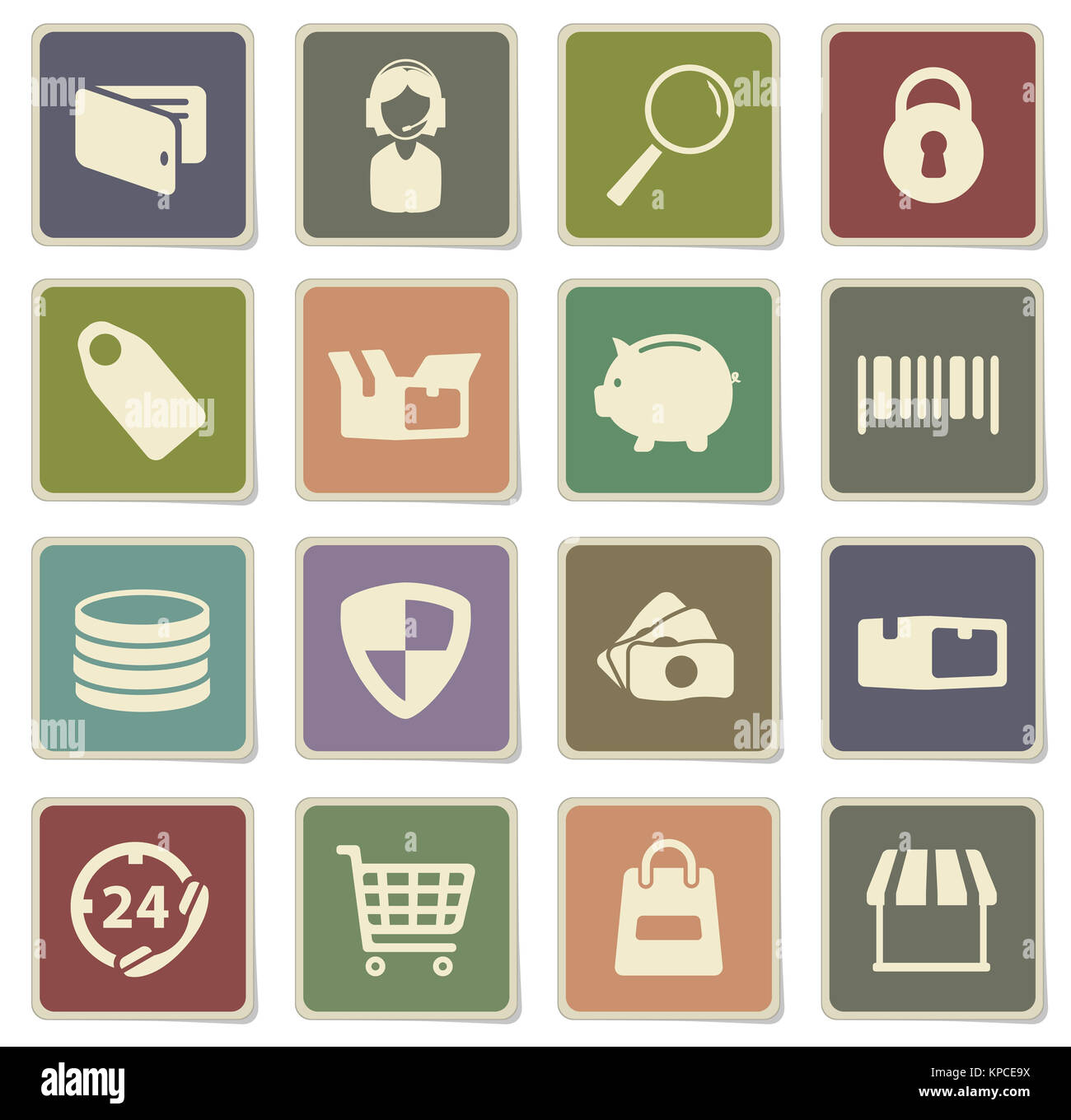 E-commerce icônes simplement Banque D'Images