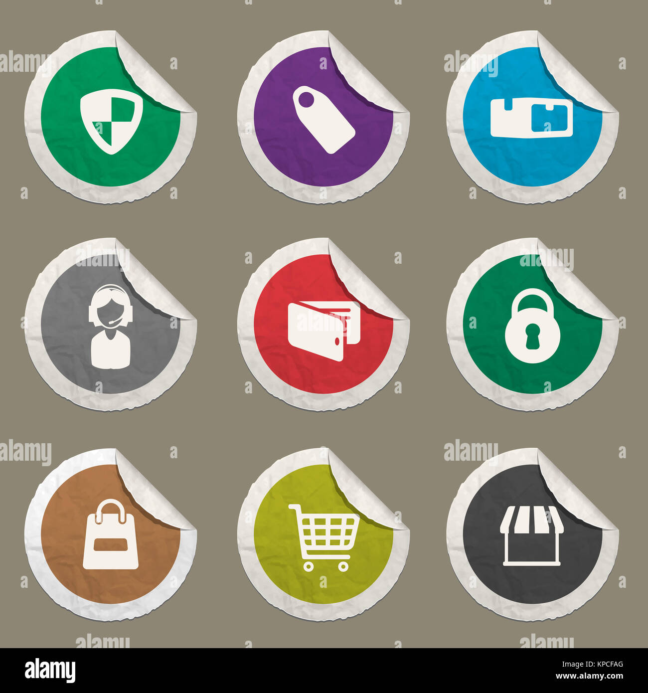 E-commerce icônes simplement Banque D'Images