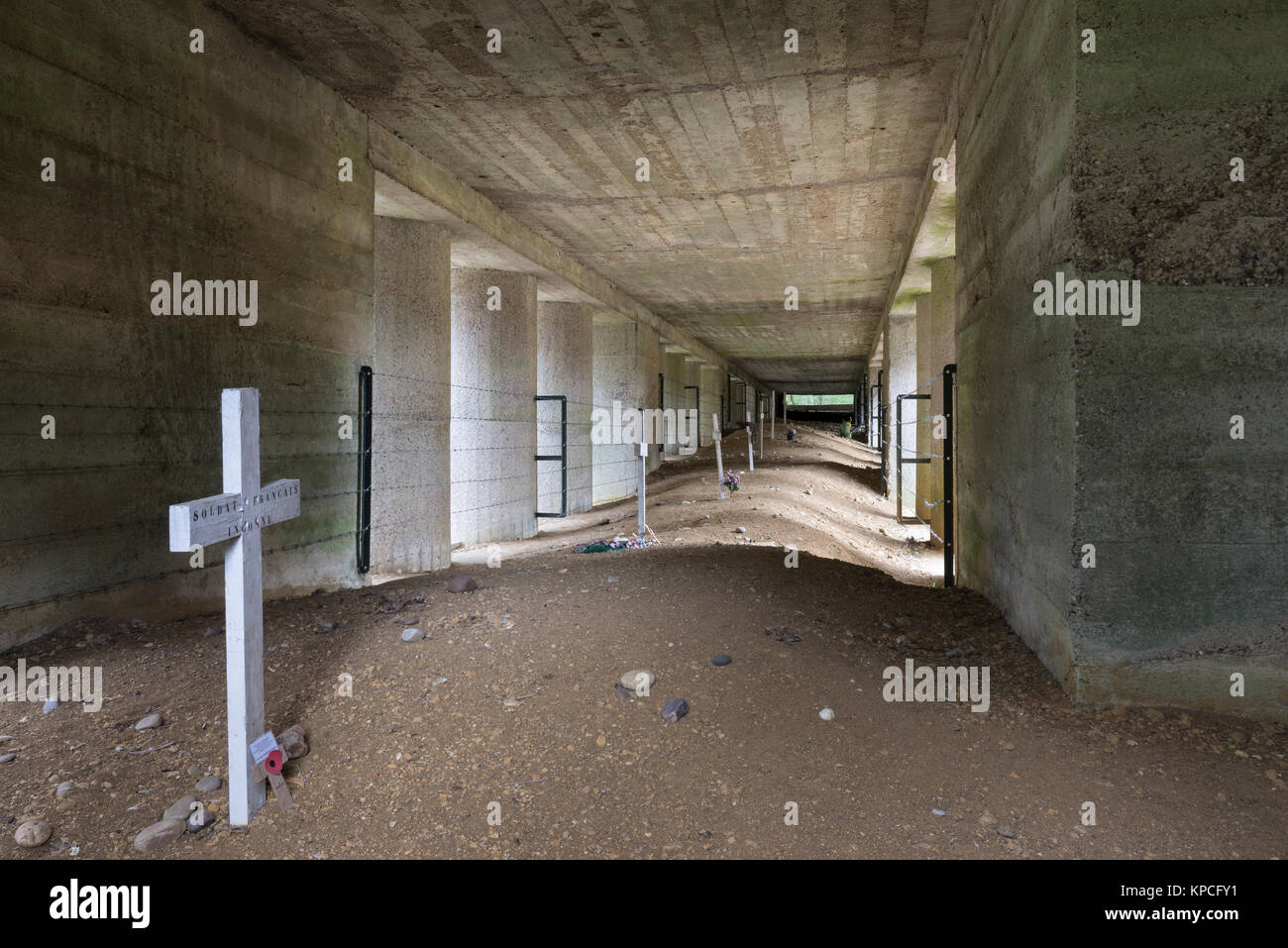 La Tranchée des Baïonnettes site commémoratif, bataille de Verdun, Première Guerre mondiale, Verdun, Lorraine, France Banque D'Images