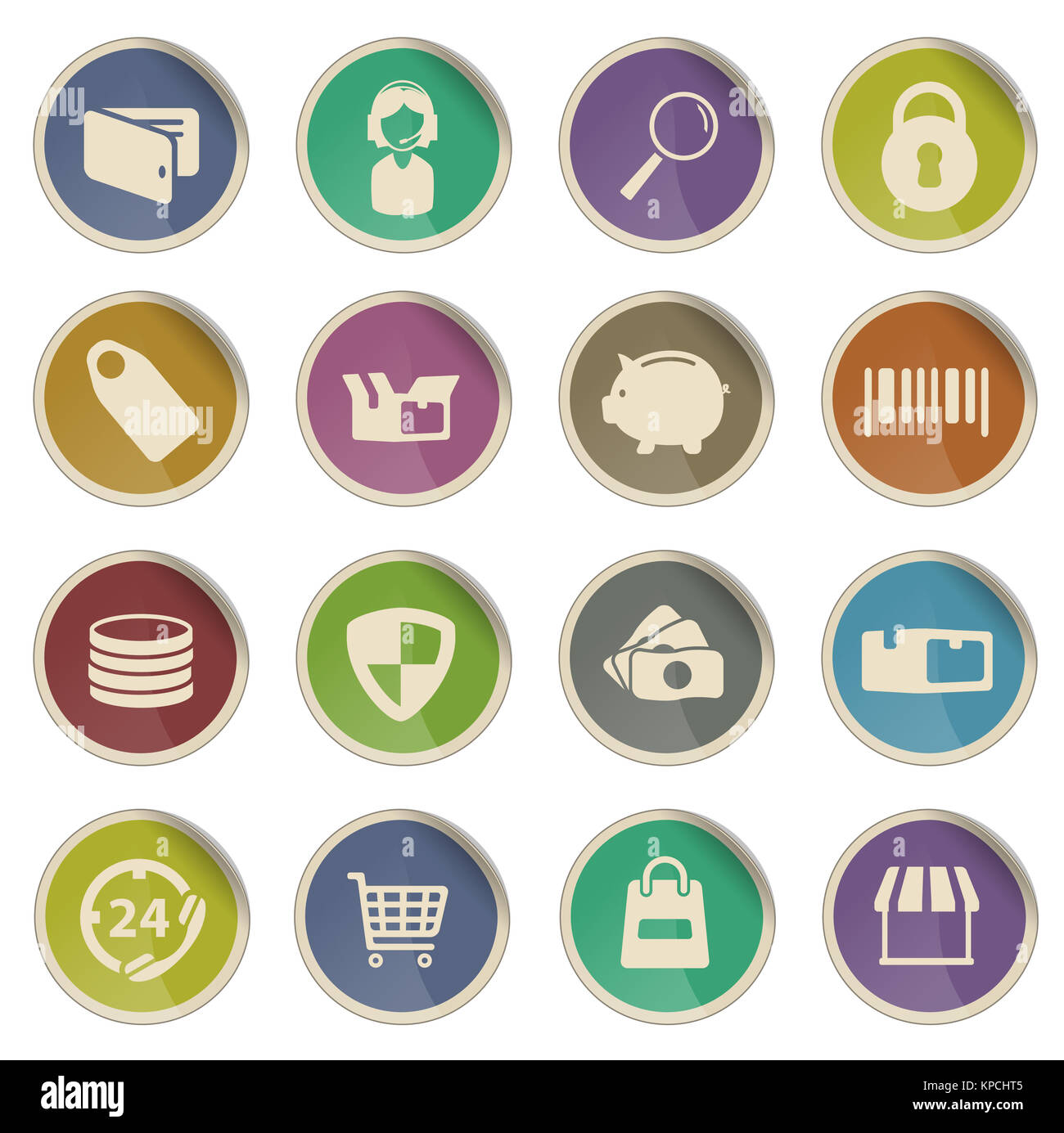 E-commerce icônes simplement Banque D'Images