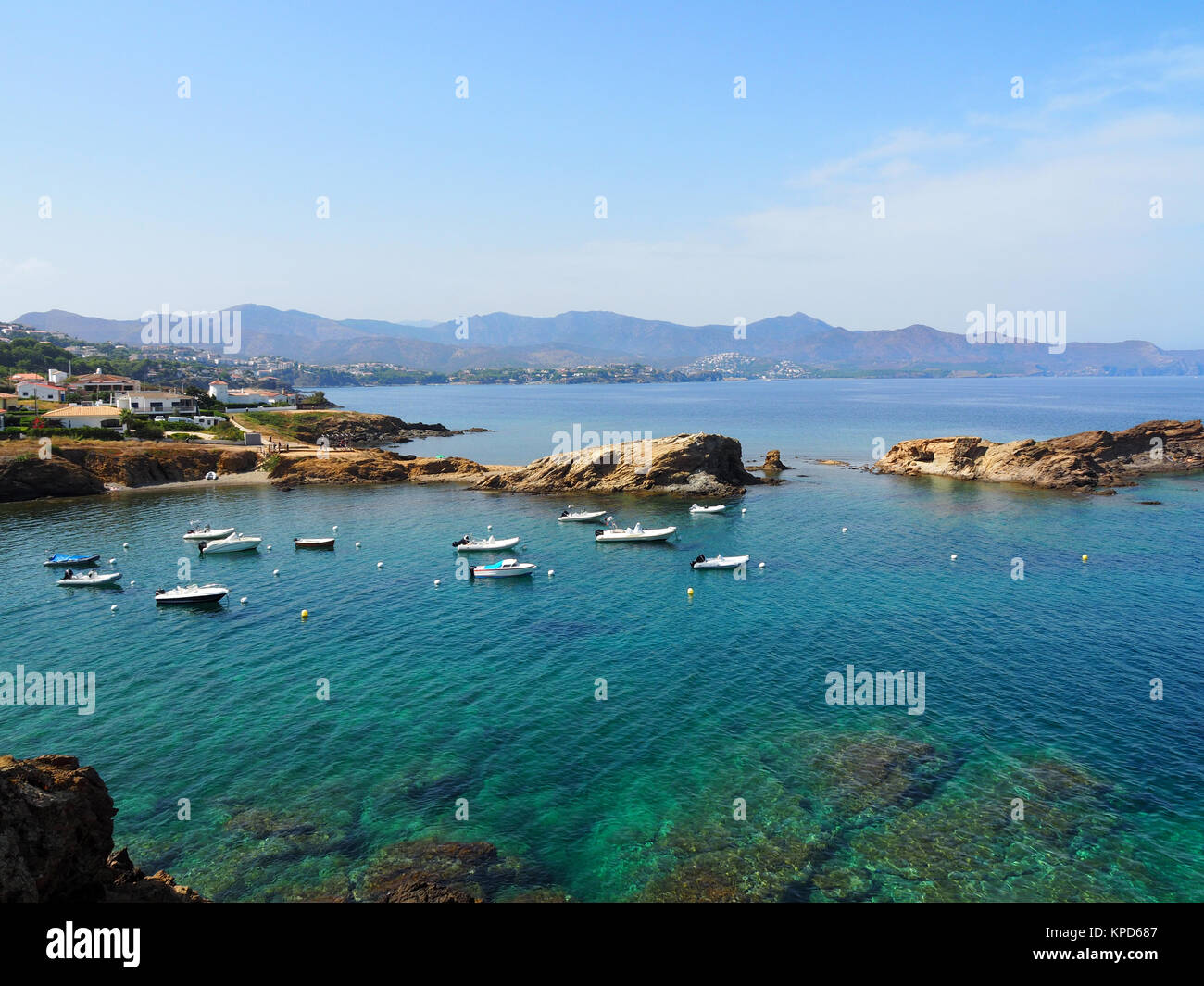 Paysage de la plages de Llança, Costa Brava - Girona, Espagne Banque D'Images