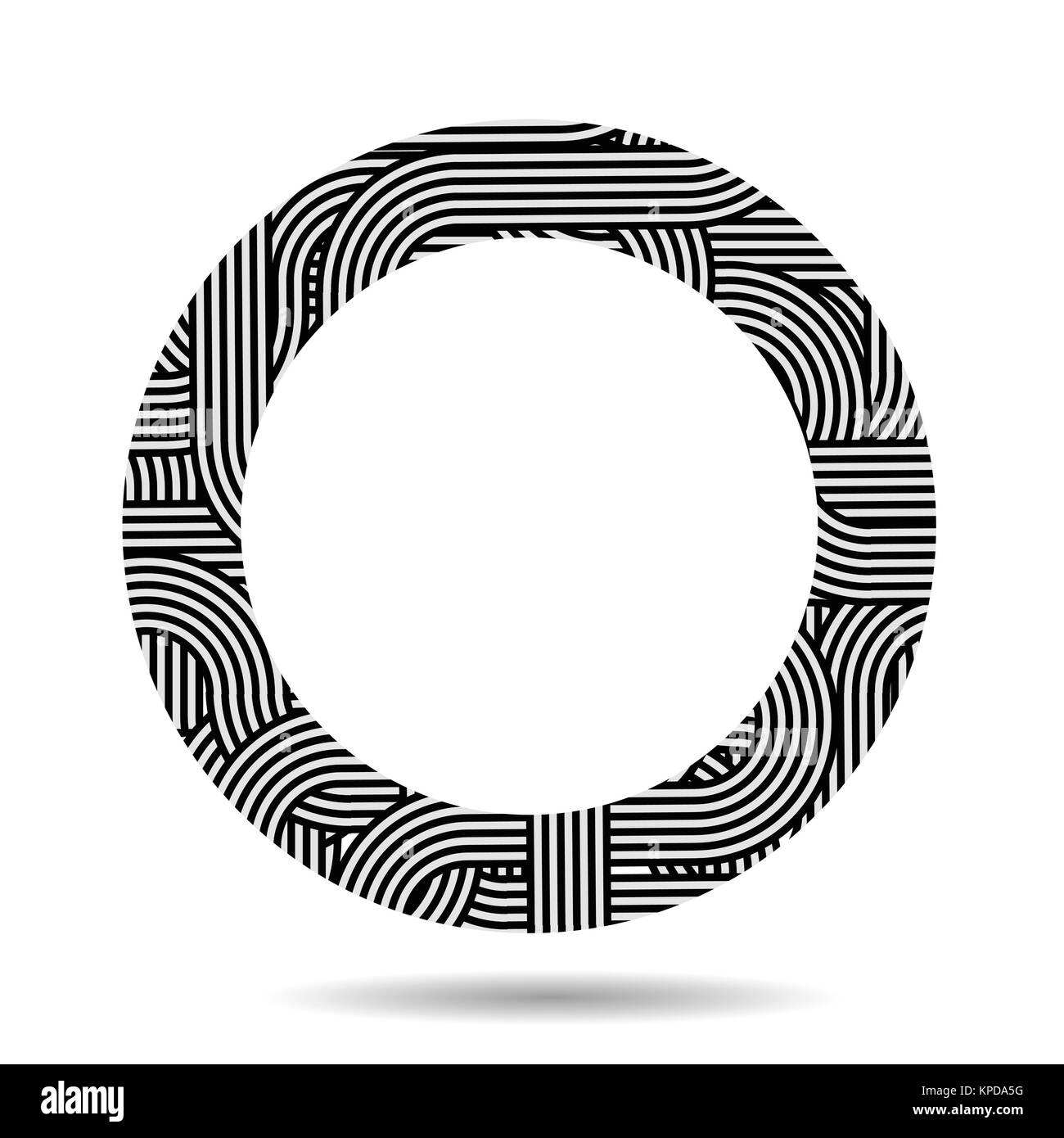 Circle Frame à rayures Banque D'Images