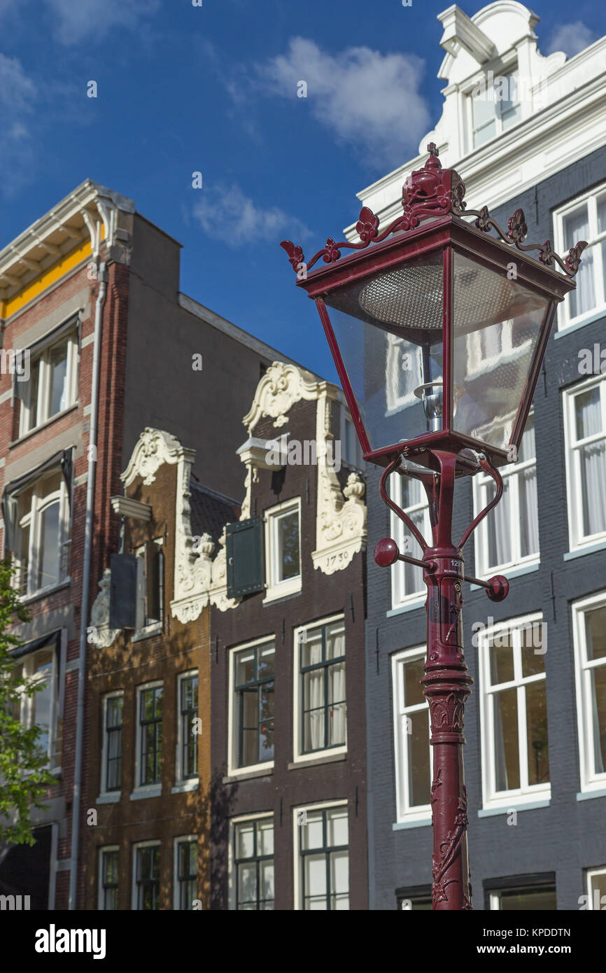 L'éclairage des rues à Amsterdam(Pays-Bas) Banque D'Images