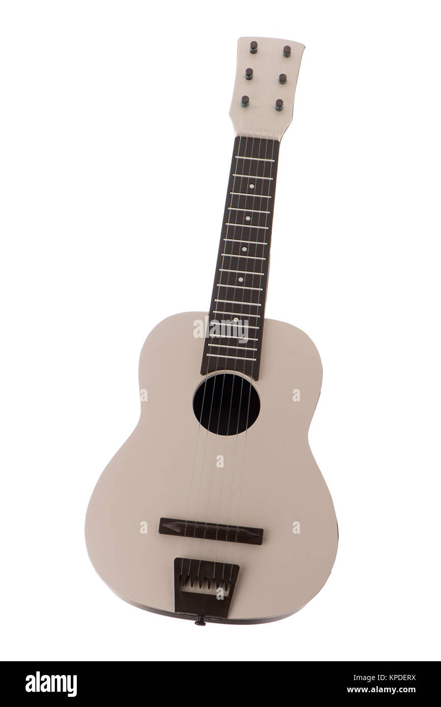 Jouet guitare beige Banque D'Images