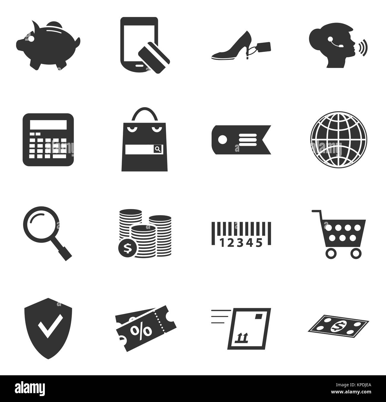 E-commerce icons set Banque D'Images
