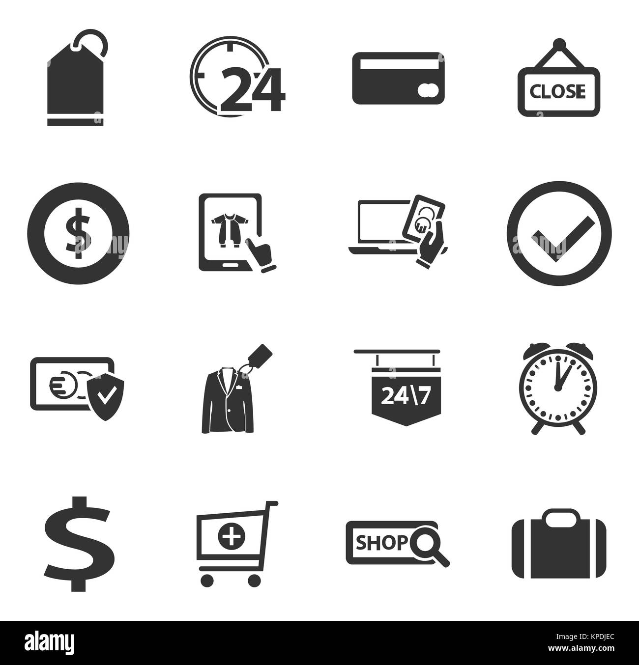 E-commerce icons set Banque D'Images