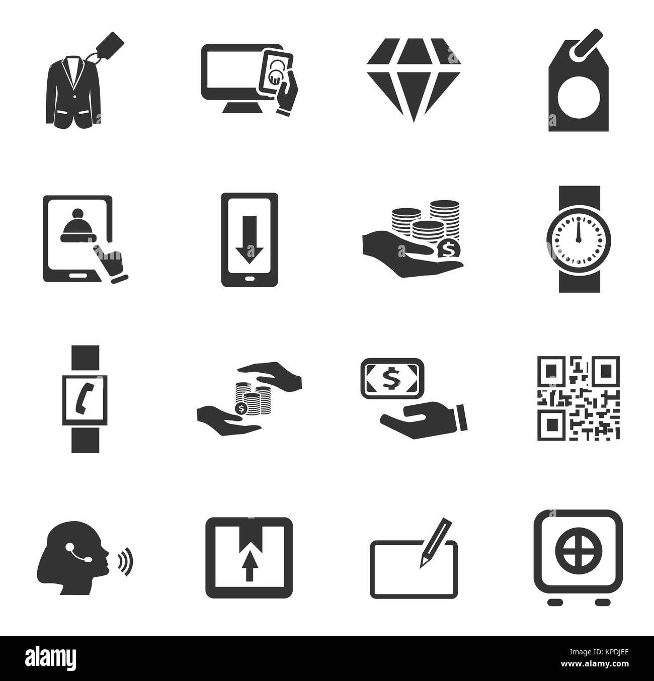 E-commerce icons set Banque D'Images