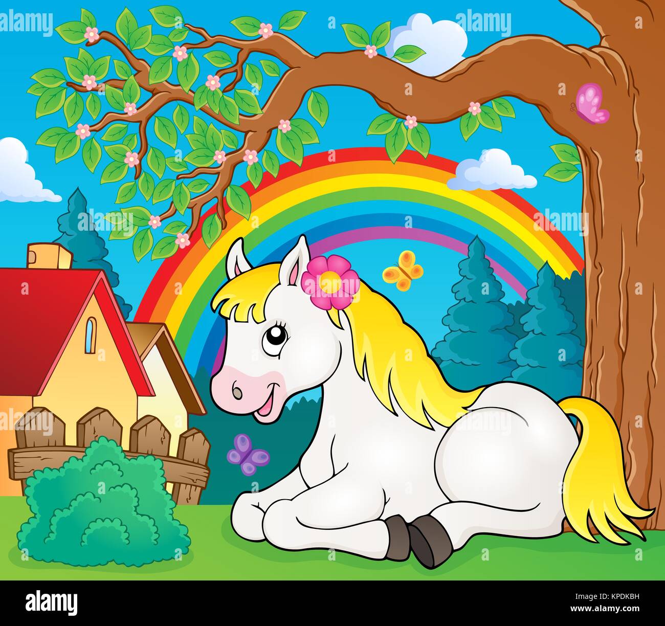 Sujet de droit 4 chevaux Banque D'Images