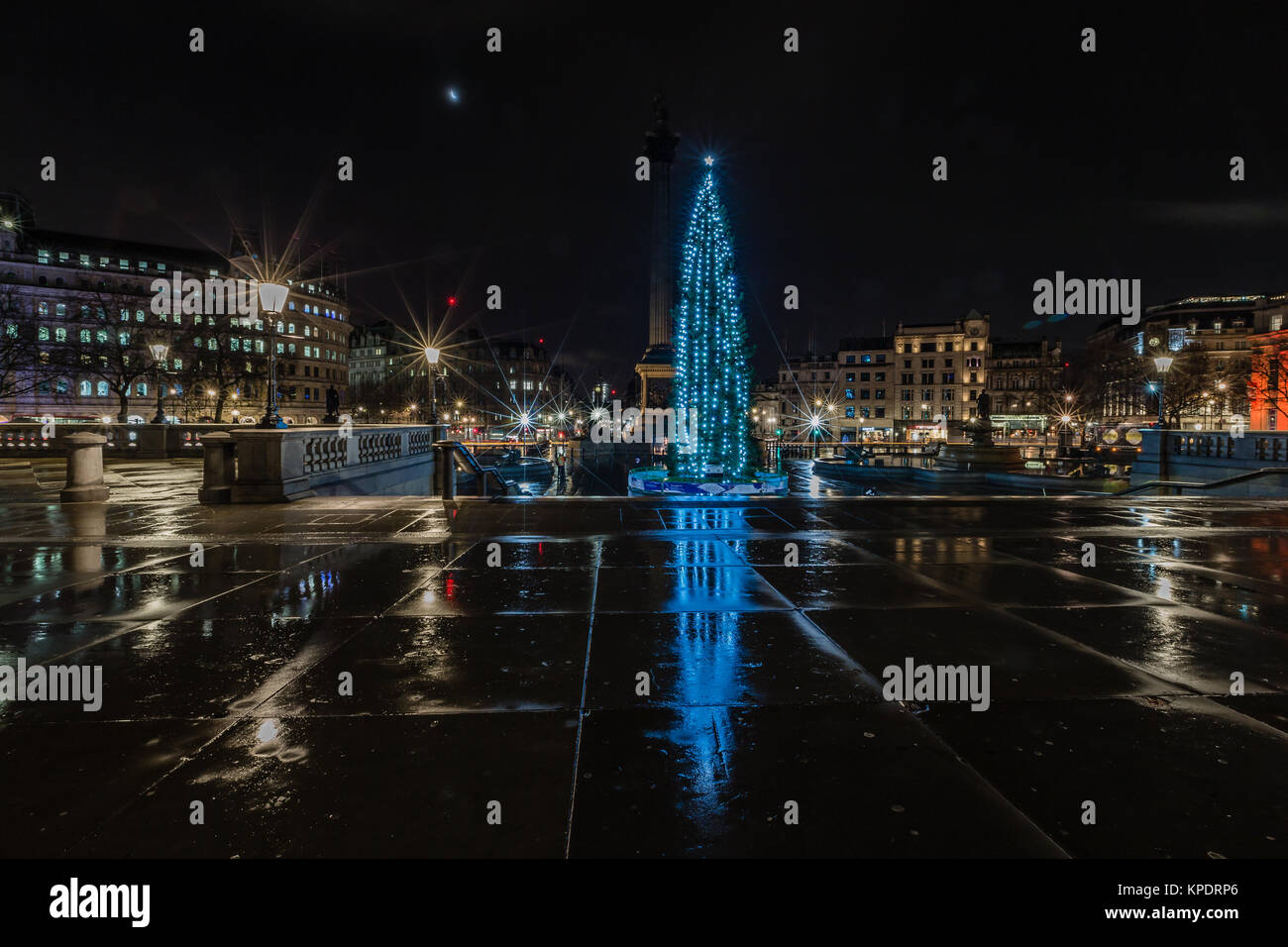 L'éclairage de rue et de décorations de Noël à Londres Banque D'Images